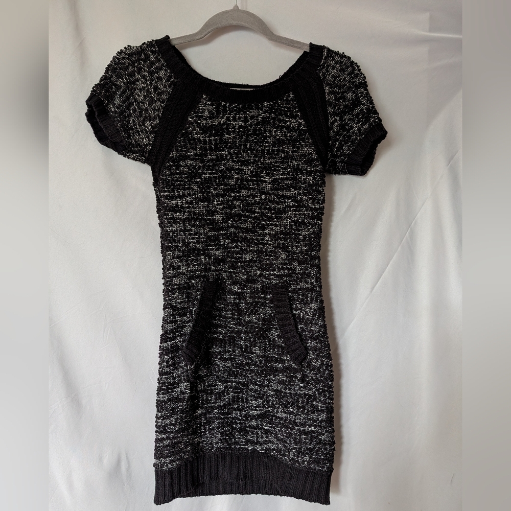 Black And White Marbled Knit Dress Tween Size Small